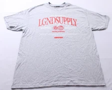 LGND Supply Co Men's Graphic Short Sleeve Crewneck T-Shirt BL1 Grey Size XL