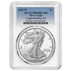 2025-W $1 1-oz Proof American Silver Eagle Congratulations Set PCGS PR69DCAM