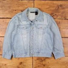 Dkny Jeans Denim Jacket M Mens 00s Y2k Blue Stonewash Trucker Light Streetwear
