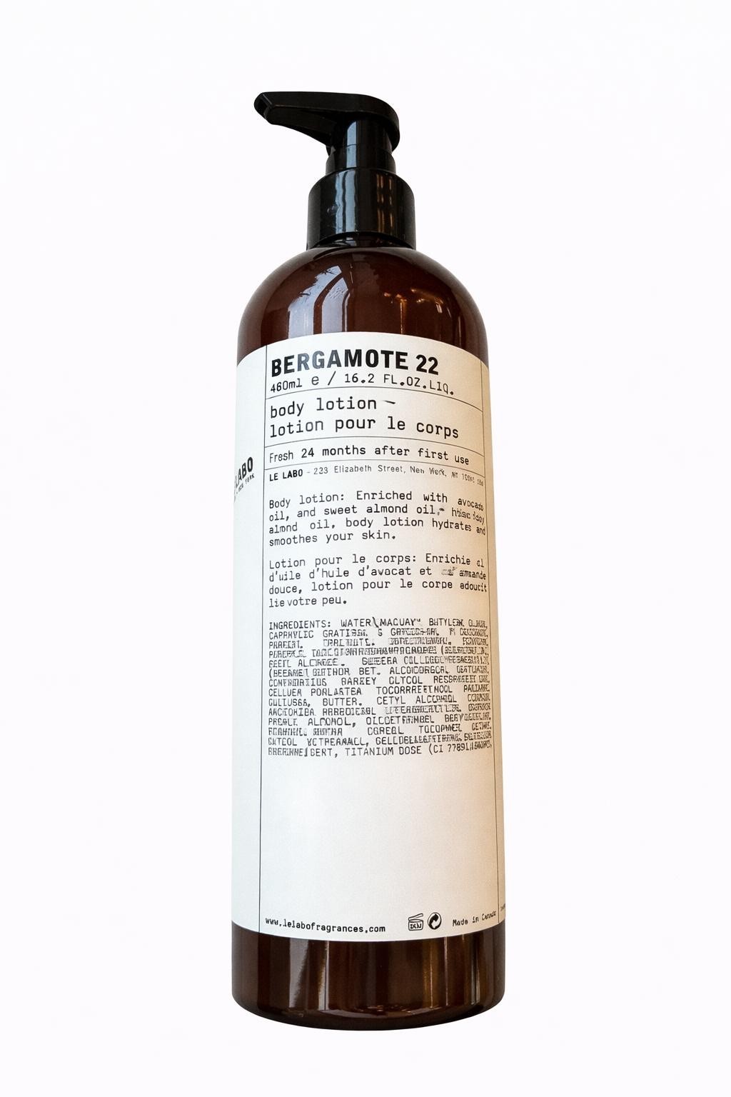 Le Labo Bergamote 22 Body Lotion Jumbo 480ml - Shea Butter, 