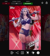 DIGITAL Topps WWE Slam 25 BOLT Red - CORA JADE