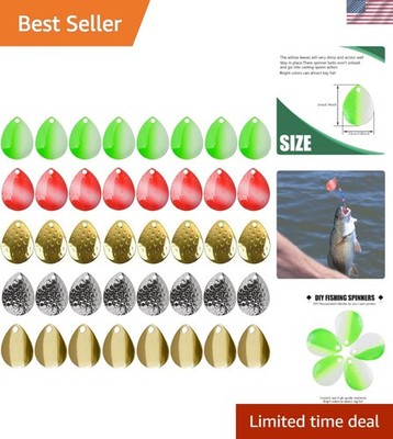 Versatile 40pcs Spinner Blades Lure Making Kit - Attract Trout, Salmon, Walleye