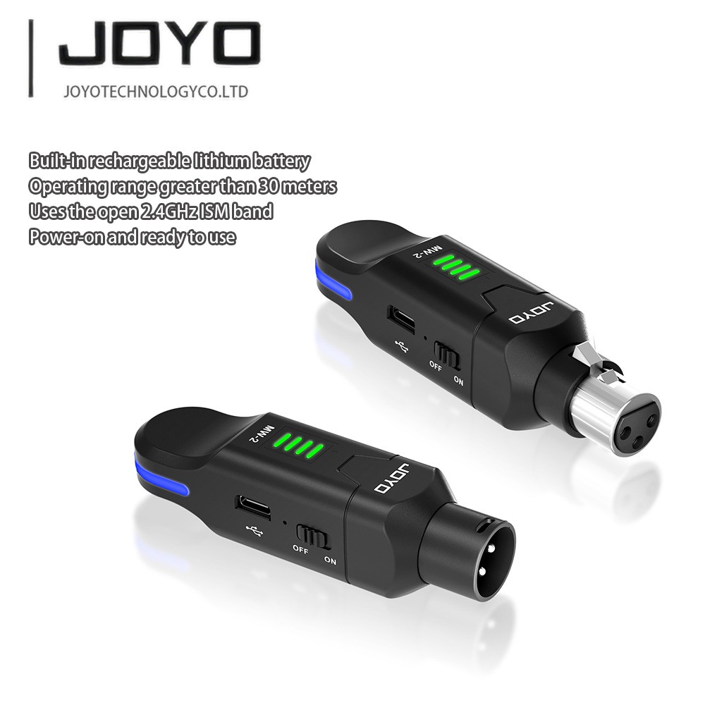 JOYO 2.4GHz Wireless Mics Adapter Microphone System 4-Channel XLR Dynamic（OP）