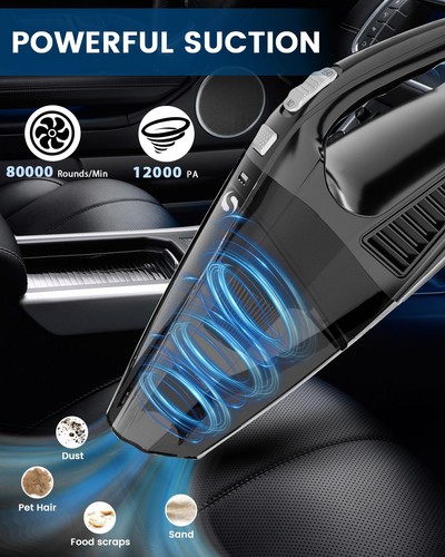 Handheld Vacuum Cordless, 12000Pa Car Vacuum Portable with Brushless Motor, H... - Picture 2 of 8