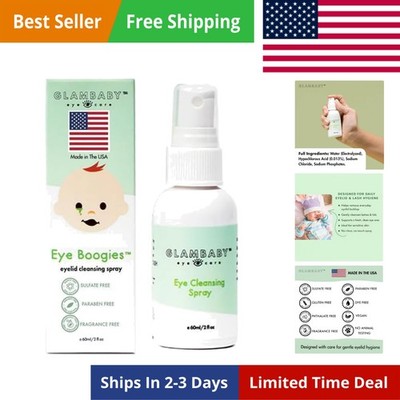 Eye Boogies Child Eyelid Cleanser Spray | Gentle Lid & Lash Hygiene | Wipe-Fr...