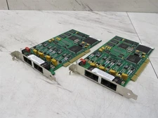 Lot of 2 Intel 04-2933-001 - Dialogic 4 Port PCI Analog Telephone Interface Card