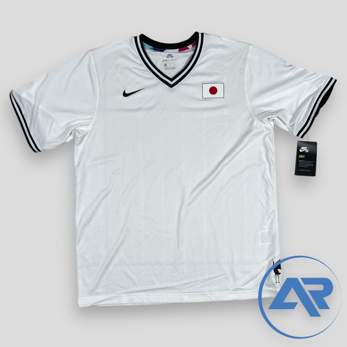 Nike SB x Parra Shirt White Japan Federation Jersey Size M Olympic