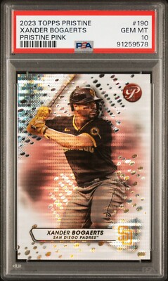 2023 Topps Pristine XANDER BOGAERTS PSA 10 Pink Refractor #/15 card PADRES