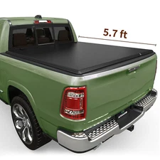 Tri-Fold 5.7 ft Tonneau Cover Truck Bed For 2009-2025 Dodge Ram 1500 Water Proof