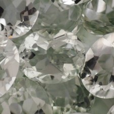 LIGHT GREEN AMETHYST 6 x 4 MM OVAL CUT 3 PIECE SET F-1470