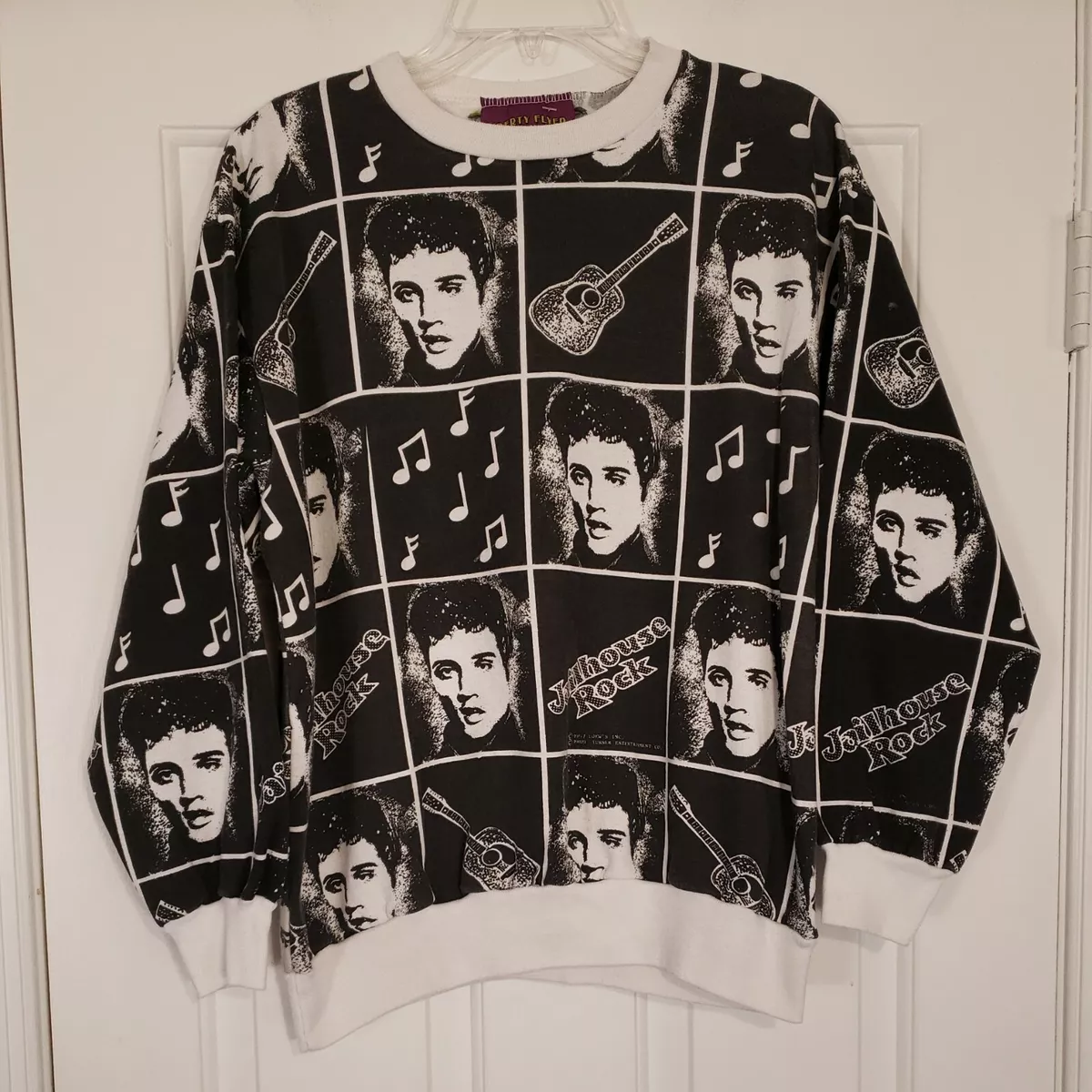 Vintage 80s 90s Elvis Presley Jailhouse Rock Print Sweatshirt Liberty Flyer L