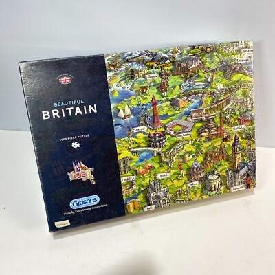 MAP of BRITIAN Puzzle 1000 Teile Gibsons G7080 Beautiful Britain