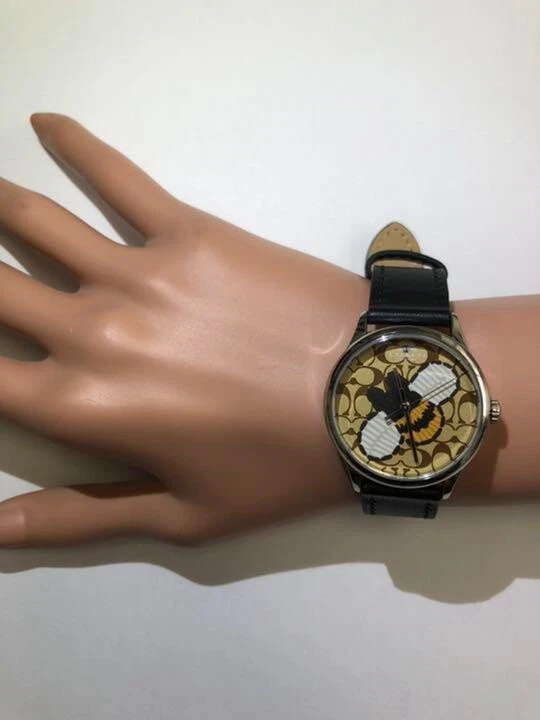 RARO! Orologio da polso COACH Signature & Bee batteria sostituita donna come nuovo funzionante