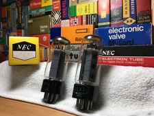 2x Matched WeldPlate 6CA7 EL34 NEC Nippon (WE Japan) ~ Vintage NOS Power Tubes