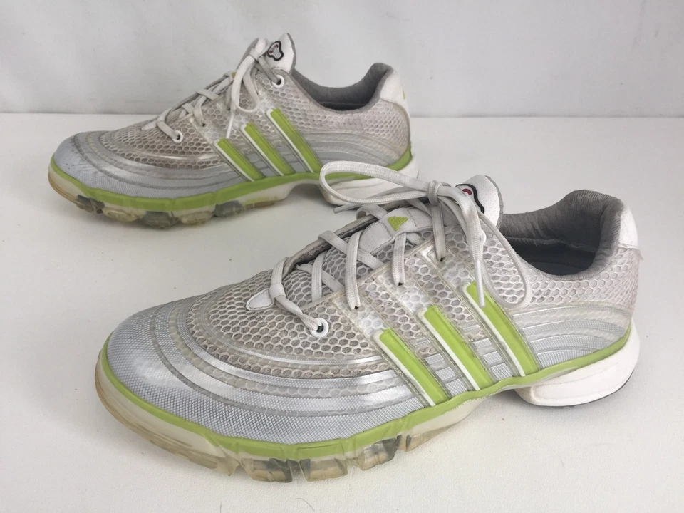 Туфли для гольфа мужские Adidas Powerband шасси серебристые и зеленые размер 8,5 - Изображение 2 из 4