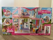 Barbie Malibu House Dollhouse Playset with 25+ Furniture and