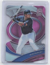 2021 Panini Spectra #49 Austin Riley Neon Pink Die Cut #/35