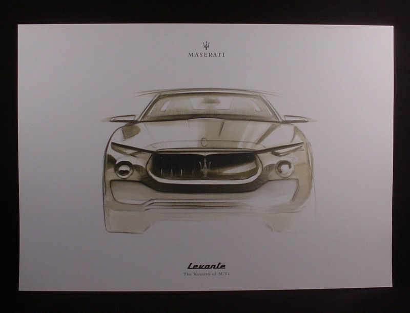 MASERATI LEVANTE ART PRINT - FRONT VIEW - ORIGINAL