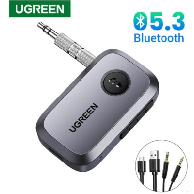 UGREEN Bluetooth 5.3 AUX Adapter 3.5mm Jack Mic Receiver For Car Audio Speaker