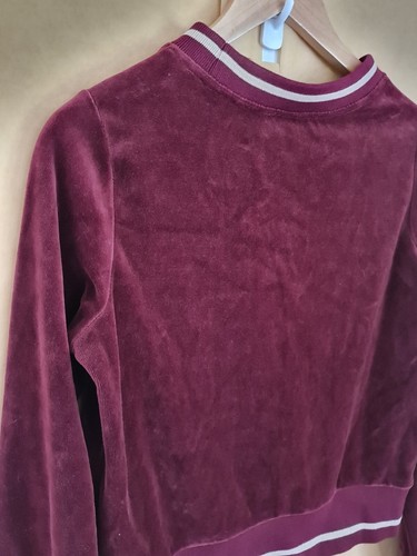 Santa Cruz Womens Shirt Velour Size 8 Maroon Long Sleeve Free Post - Picture 3 of 7