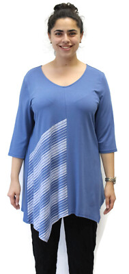 Chalet Women's Brea Bamboo Tunic, Blue  size XL