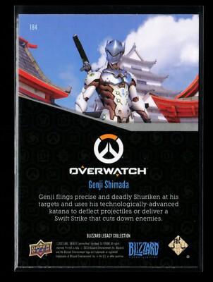 Genji Shimada 184 Base Set Blizzard Legacy Overwatch Card | eBay