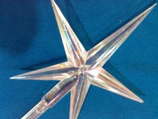 Iridescent Clear Ceramic Christmas Tree LARGE AURORA STAR VINTAGE REPLACEMENT