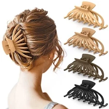 Hair Clips for Women OPAUL Matte Nonslip Large Hair Claw Clips for Thick