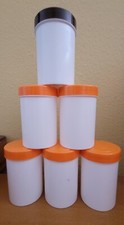 Plastic Containers W/ Lids - Pharmacy Crafts Storage 420- Lot Of 6