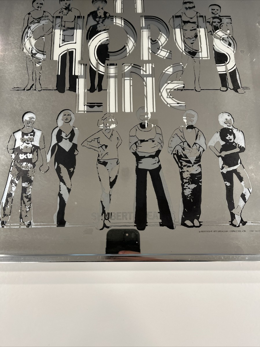 RARE ORIGINAL A CHORUS LINE SILVER MIRROR 1977 BROADWAY SHUBERT