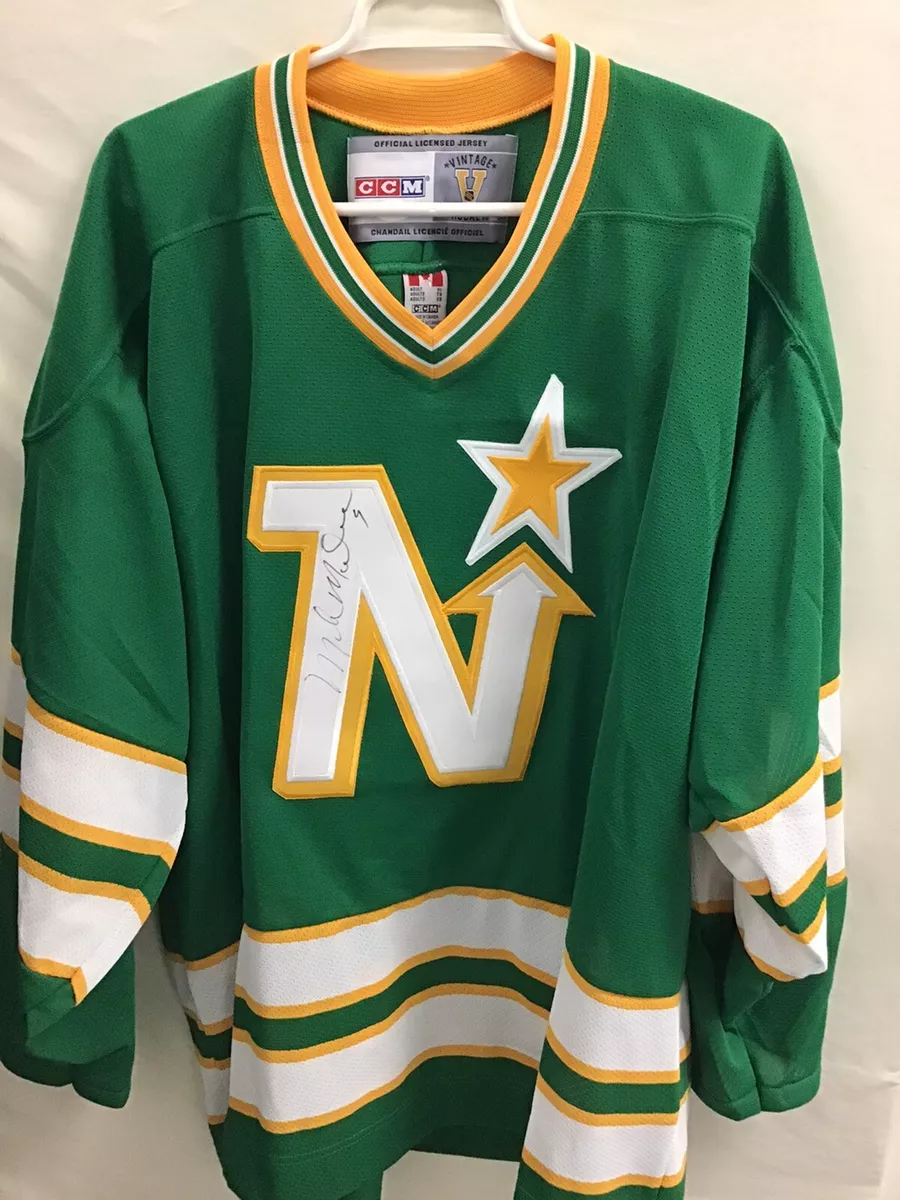 Mike Modano Autographed Minnesota North Stars Jersey