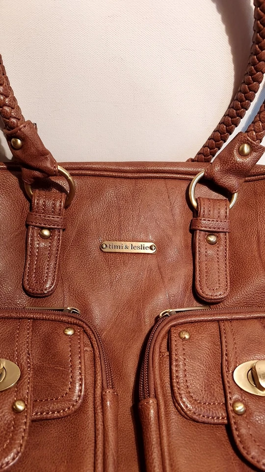 Bolso de Pañales Convertible Timi & Leslie con Pequeño Monedero a Juego Color Marrón Usado Foto 3 de 4