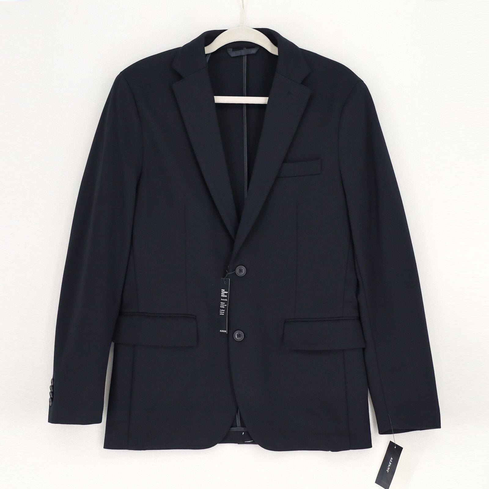 Chaqueta de traje informal de rayón tejido elástico negro Alfani para hombre talla XXL