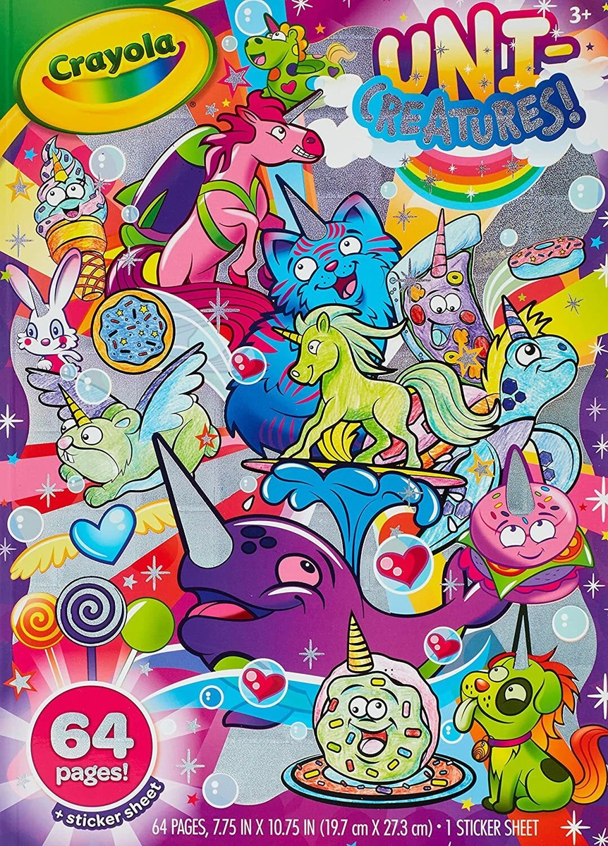 Crayola Uni-Creatures Coloring Book, 64 Unicorn Coloring Pages, Gift for  Kids | eBay