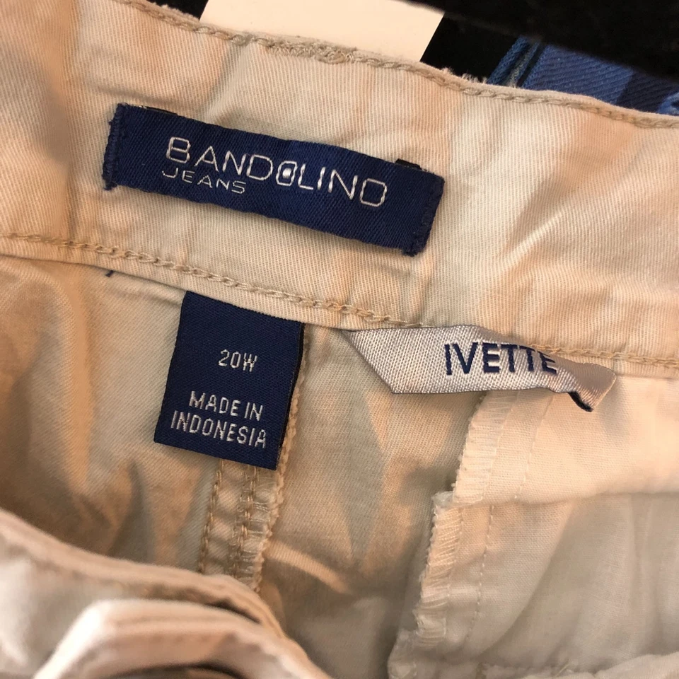 Pantalones Cortos Bandolino Jeans Mujer Ivette Caqui Bermudas Algodón Elástico Beige 20W Foto 4 de 4