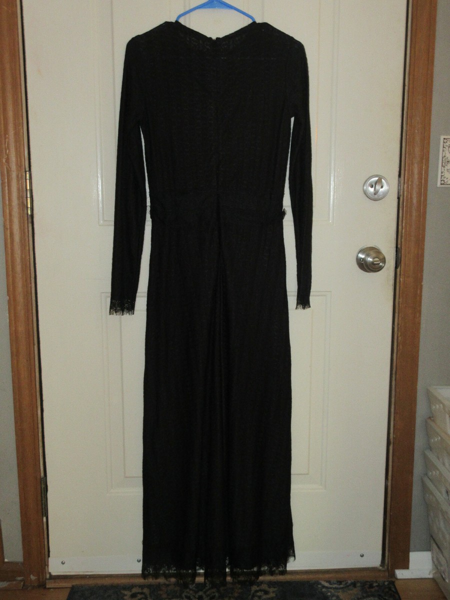 Zara black lace maxi long dress Small PRETTY (A). | eBay