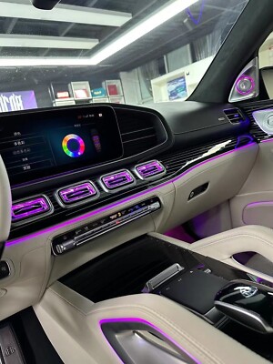 64 Color LED Air Vent Ambient Light For Mercedes-Benz W167 GLE GLS
