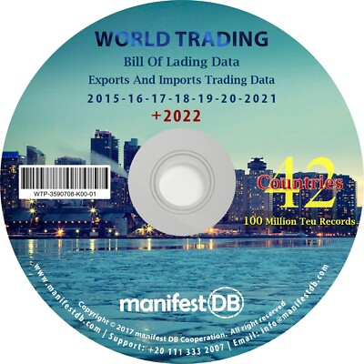World Trading Exports and Imports | Bill of lading data Disk | manifestDB