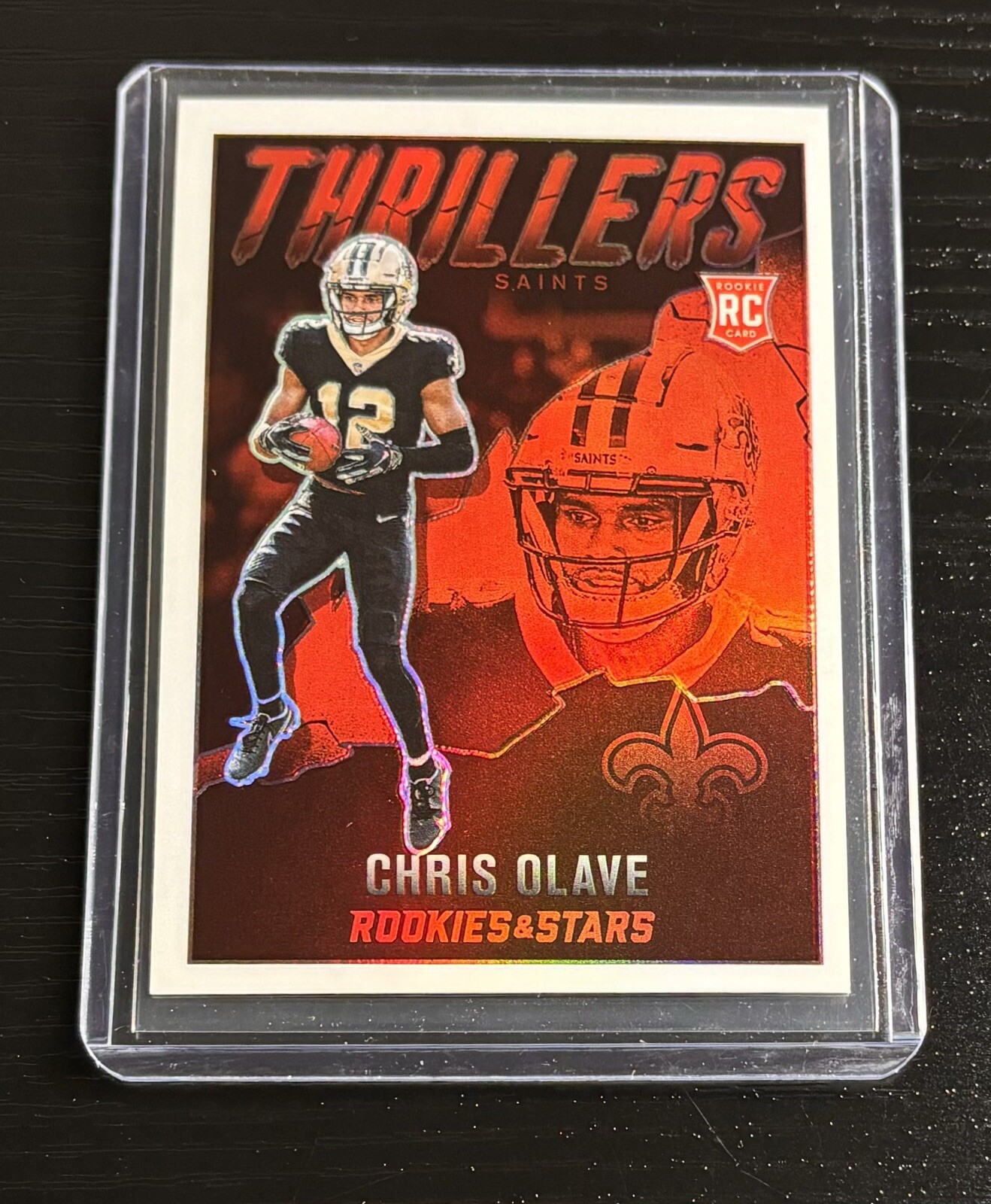 2022 Panini Rookies & Stars Thrillers White Prizm #TH-24 Chris Olave /149 Saints