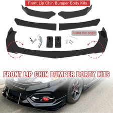 Glossy Black Front Bumper Lip Splitterspoiler For Honda Civic Sedan