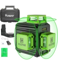 Huepar Laser Level 360 Self Leveling,3 x 360° High Brightness Cross Line Las New