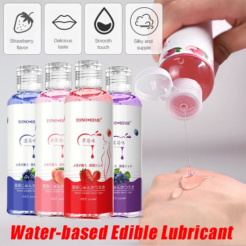 Lubricante lubricante sexual con sabor a fruta comestible a base de agua suave masaje oral gel de aceite Foto 2 de 4