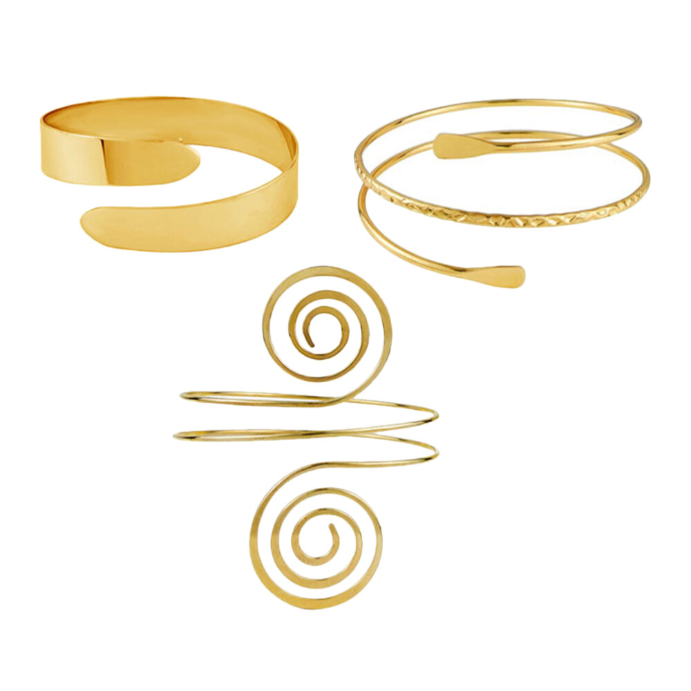 3Pcs Upper Arm Cuff Bracelets for Women Chic Set