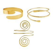 3Pcs Arm Cuff Bracelet Set for Women Chic Upper Arm