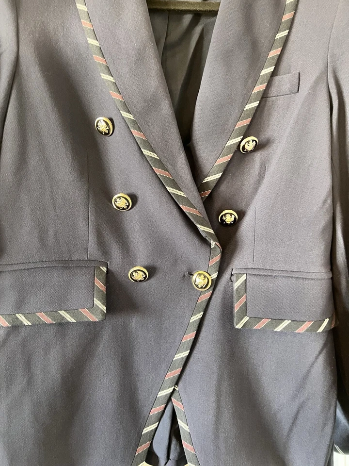 Blazer CeCe Trim Doble Pecho de Nordstrom Talla 6 Detalle de Botones Preppy  Foto 4 de 4