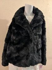 Joujou Faux Fur Womens Jacket Size Small Black New