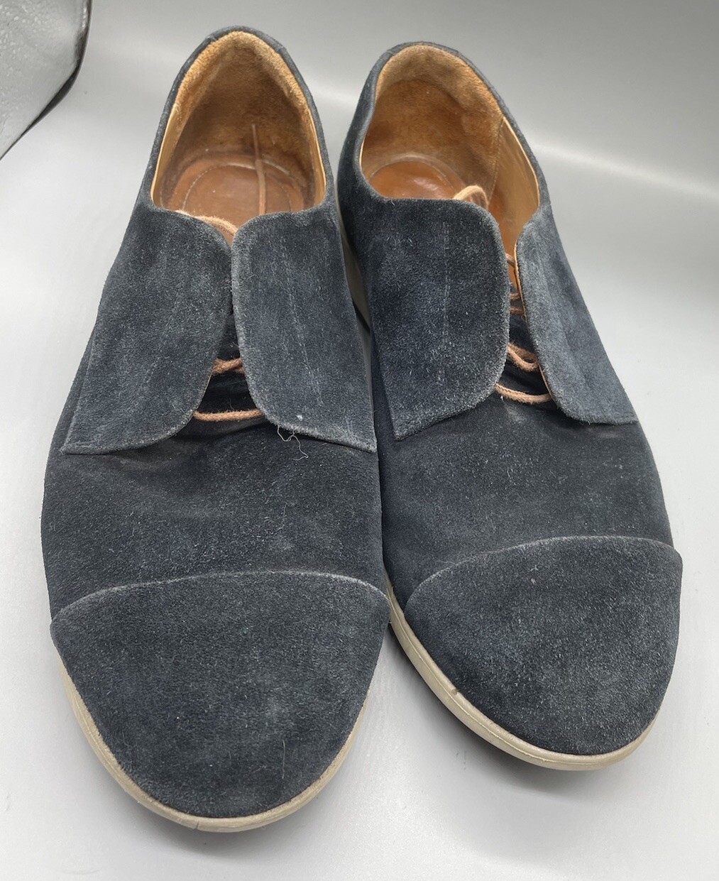 SAOLA Scarpe Oxford donna blu scamosciato W1200 216 Samuel Hubbard taglia 10 41 senza scatola