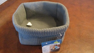 InterDesign Ellis Hard-Knit  Rectangle Storage Bin 13''L x 9''W x 6.5''H Gray
