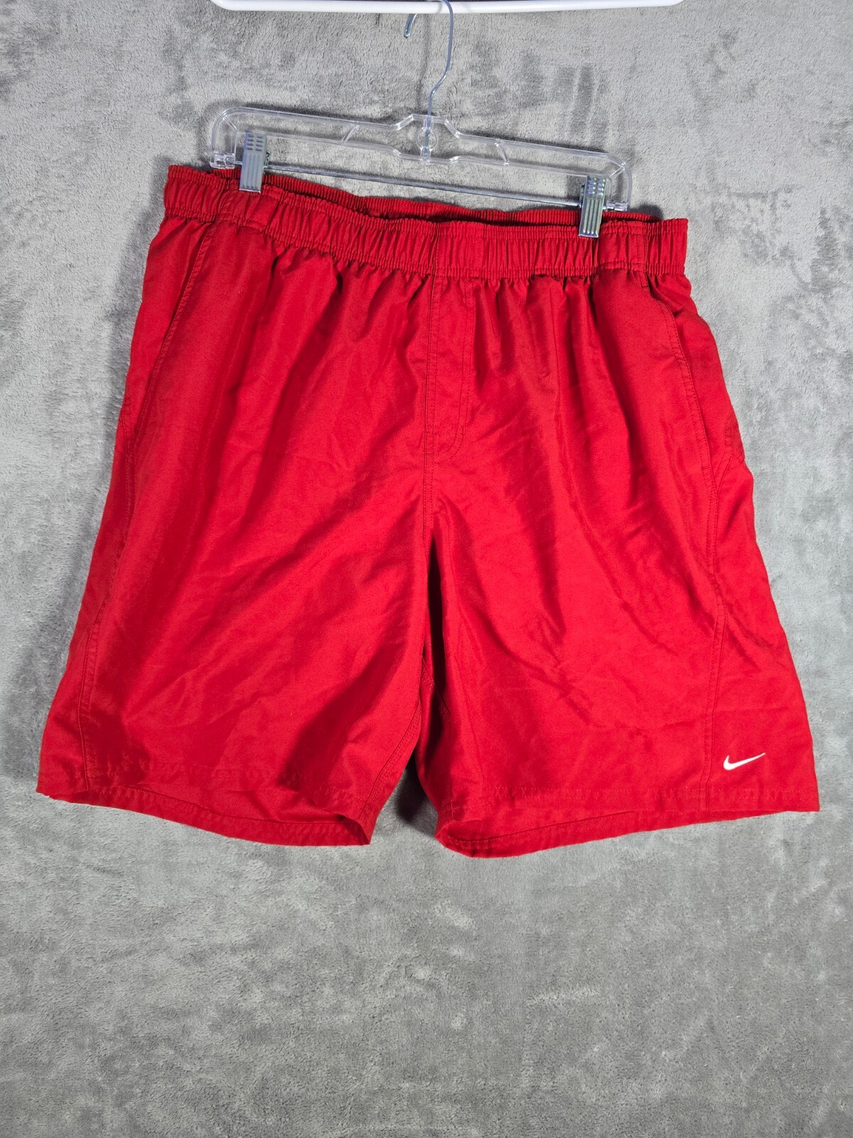 Nike Swim Shorts Mens XXL 2XL Red Athletic Mesh Swim Trunks Board Shorts