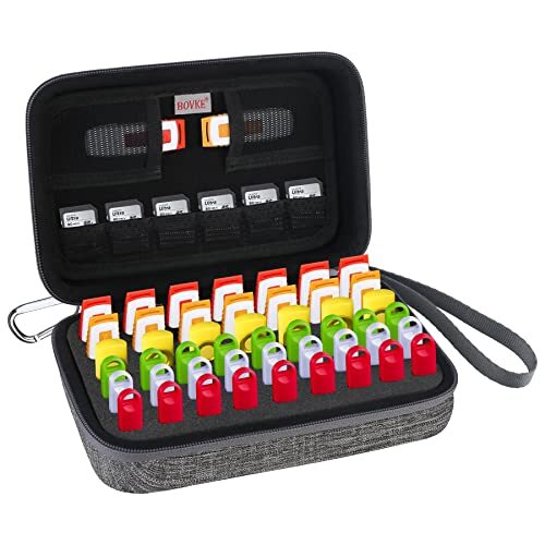 USB Flash Drive Case Organizer 48 Slots Thumb Drive Memory SD Card Holder Grey-image